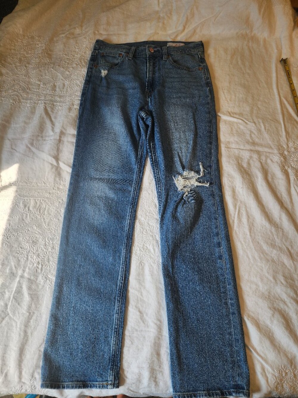Gap straight distressed jeans